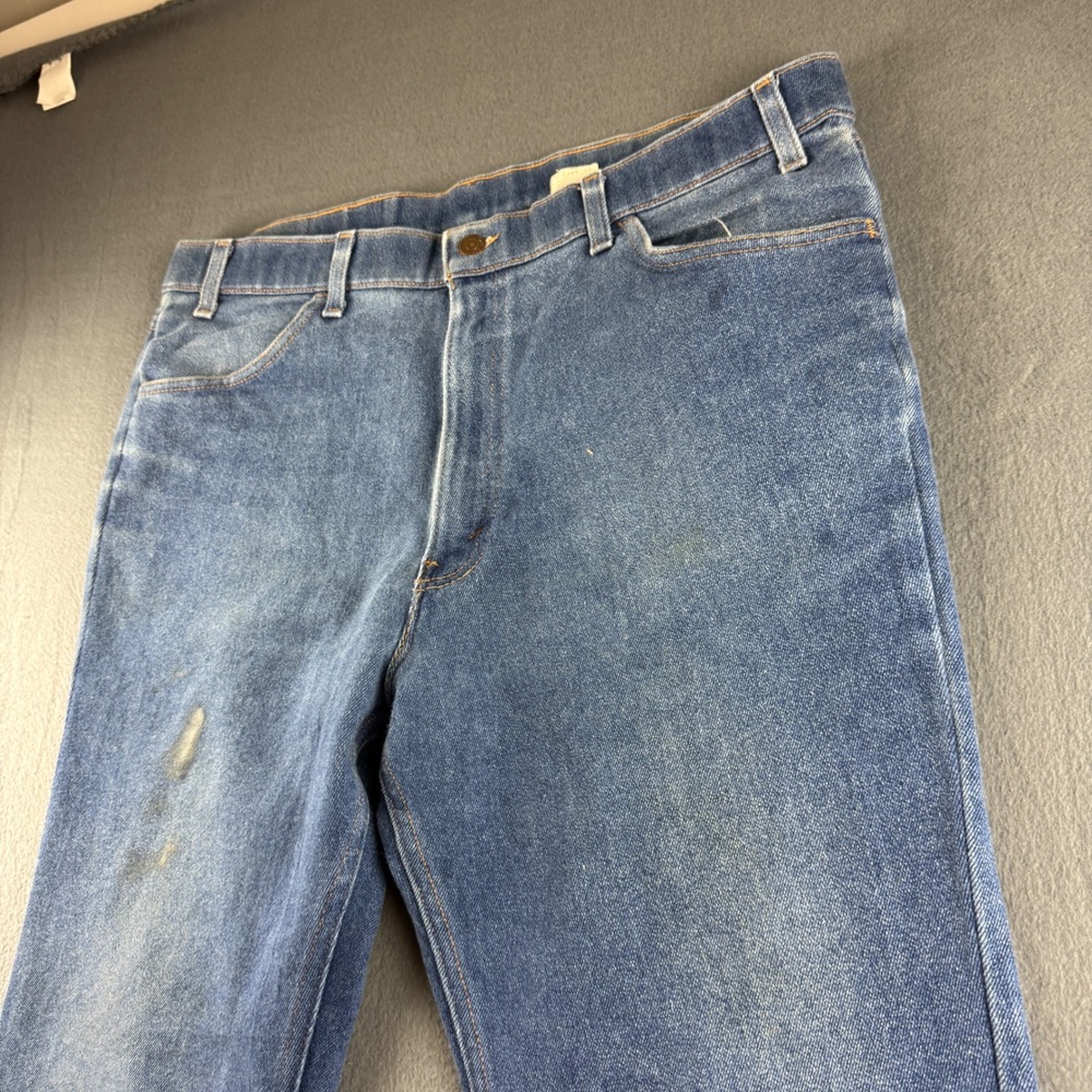 Levis 547 Jeans Men's 40x30 (Fits 38x30) Blue Brown Tab USA Made Bootcut Faded